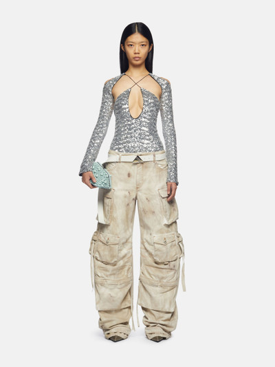 THE ATTICO ''FERN'' NATURAL MARBLE LONG PANTS outlook