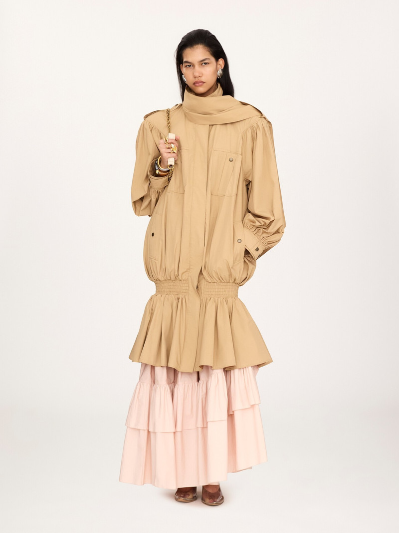 Chloé HIGH-NECK GATHERED TRENCH COAT IN COTTON POPLIN outlook
