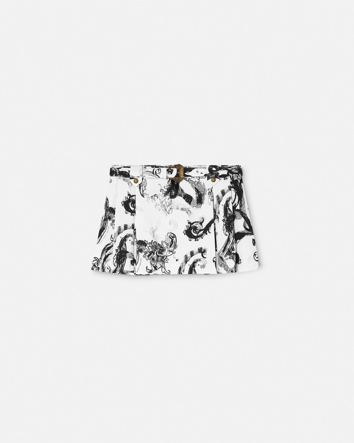 Watercolor Couture Pleated Mini Skirt - 1