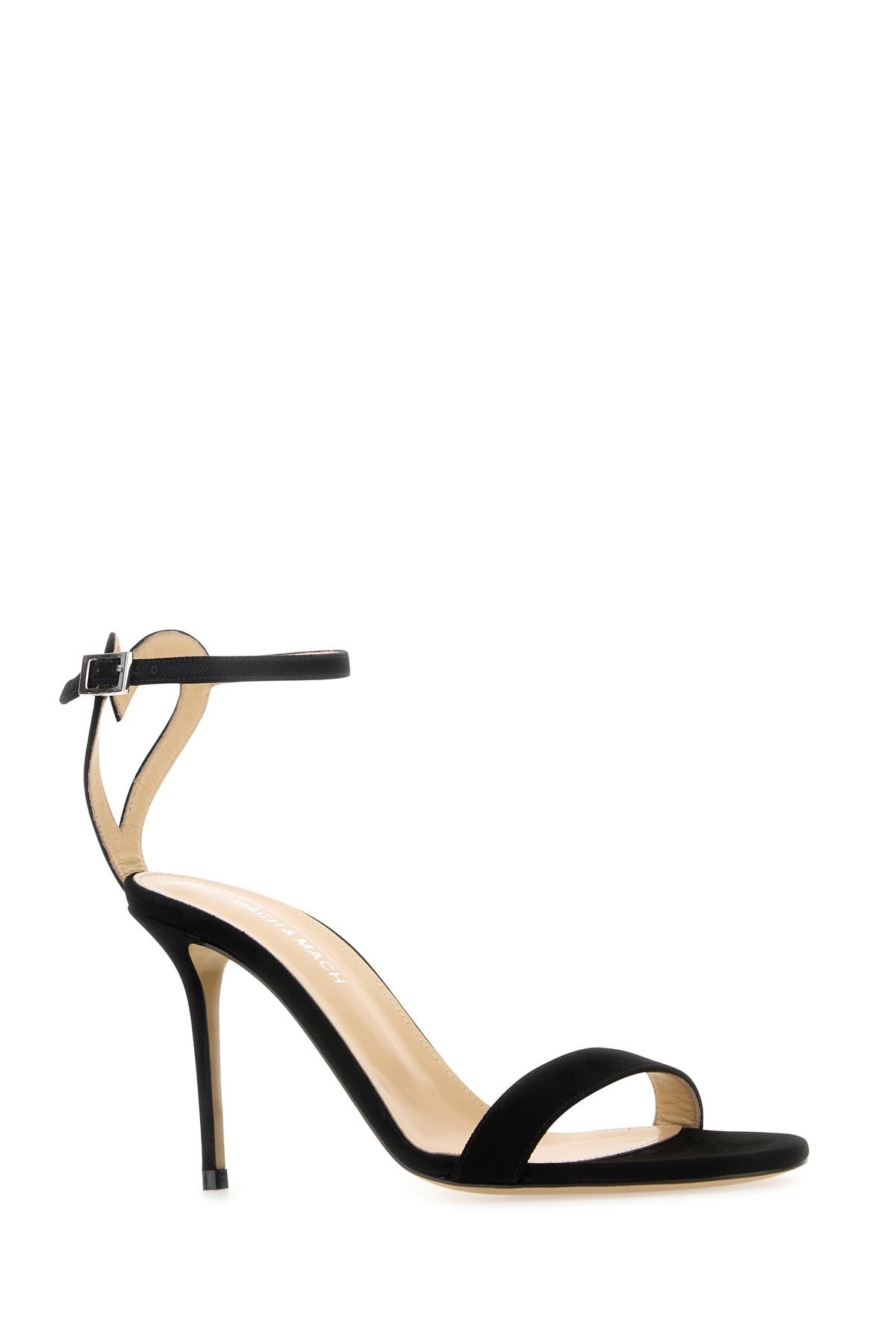 サンダル・ミュール MACH & MACH Black suede sandals (PF24S076485SUEBLK BLACK) MACH & MACH Black suede sandals | wananluxury | REVERSIBLE