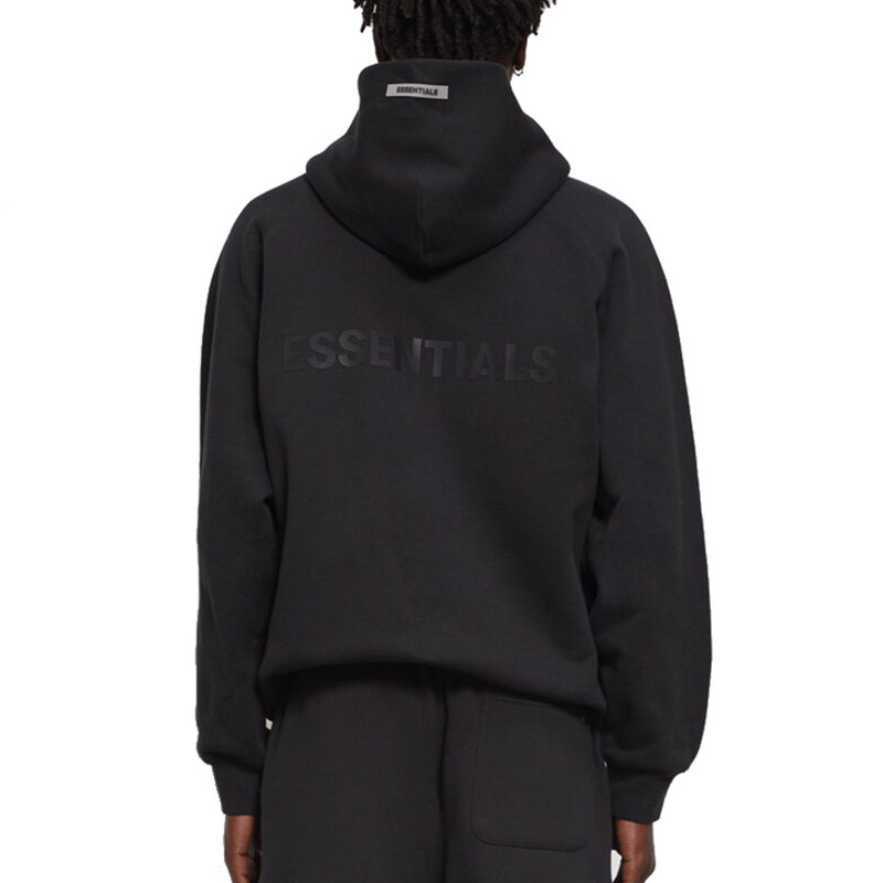 ESSENTIALS Fear of God Essentials Full Zip Hoodie 'Black' 0192250500183001 outlook