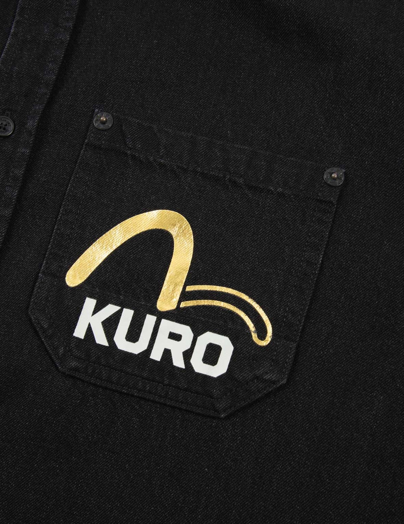 Dripping Hannya Skull Print Denim Shirt 9