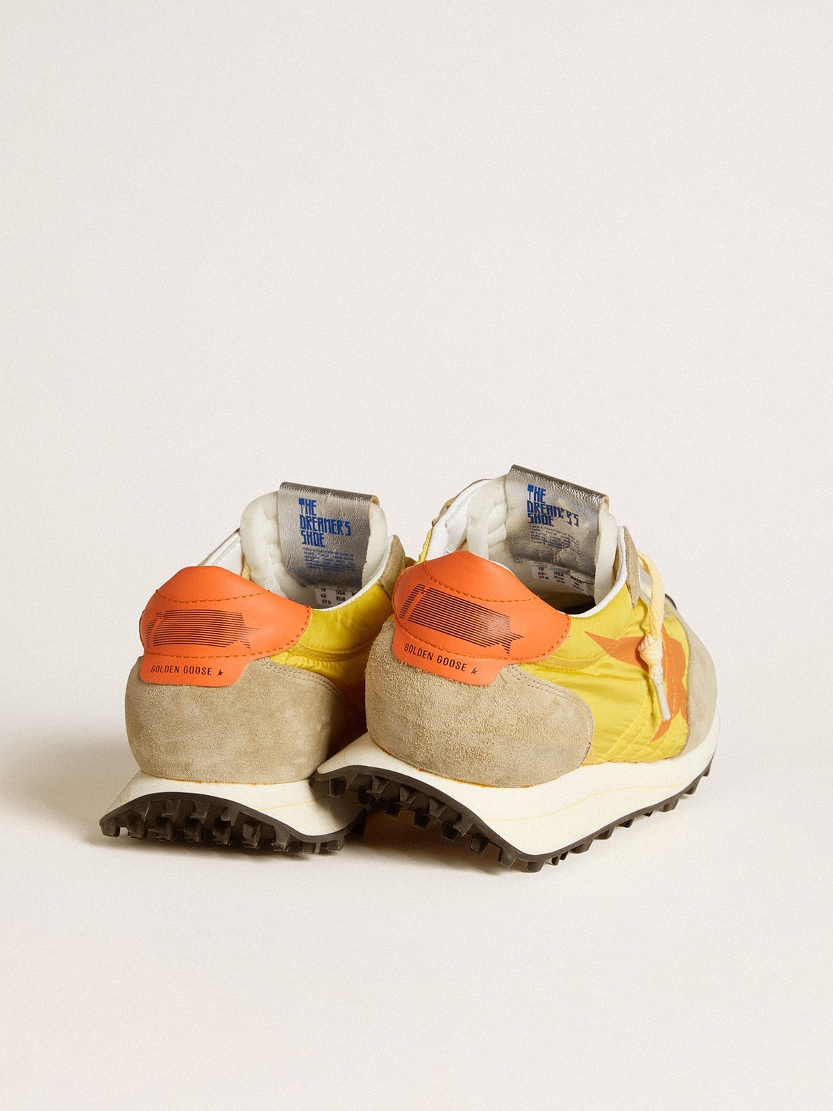 Golden Goose Men's Marathon with yellow nylon upper and