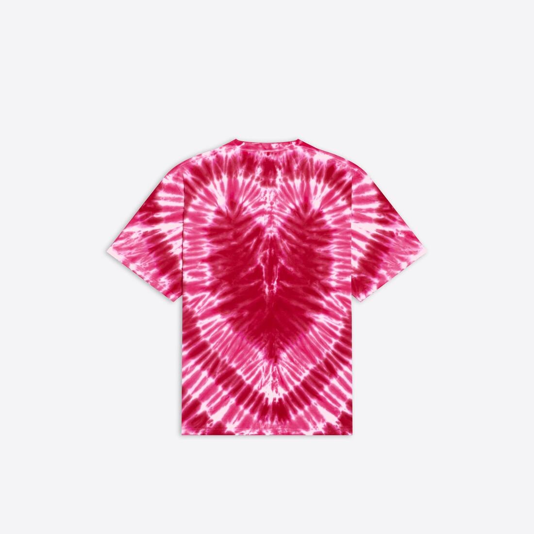 Men's Valentine's Day 22 Tie-dye Rib Triangle T-shirt Oversized in Red - 2