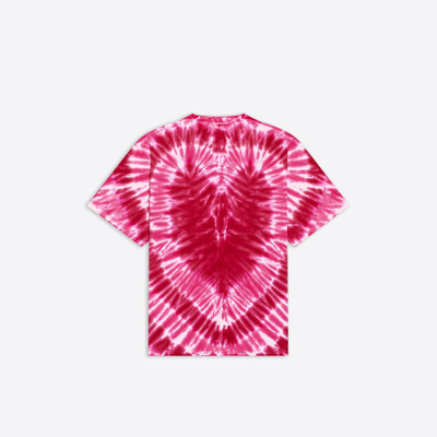 BALENCIAGA Men's Valentine's Day 22 Tie-dye Rib Triangle T-shirt Oversized in Red outlook