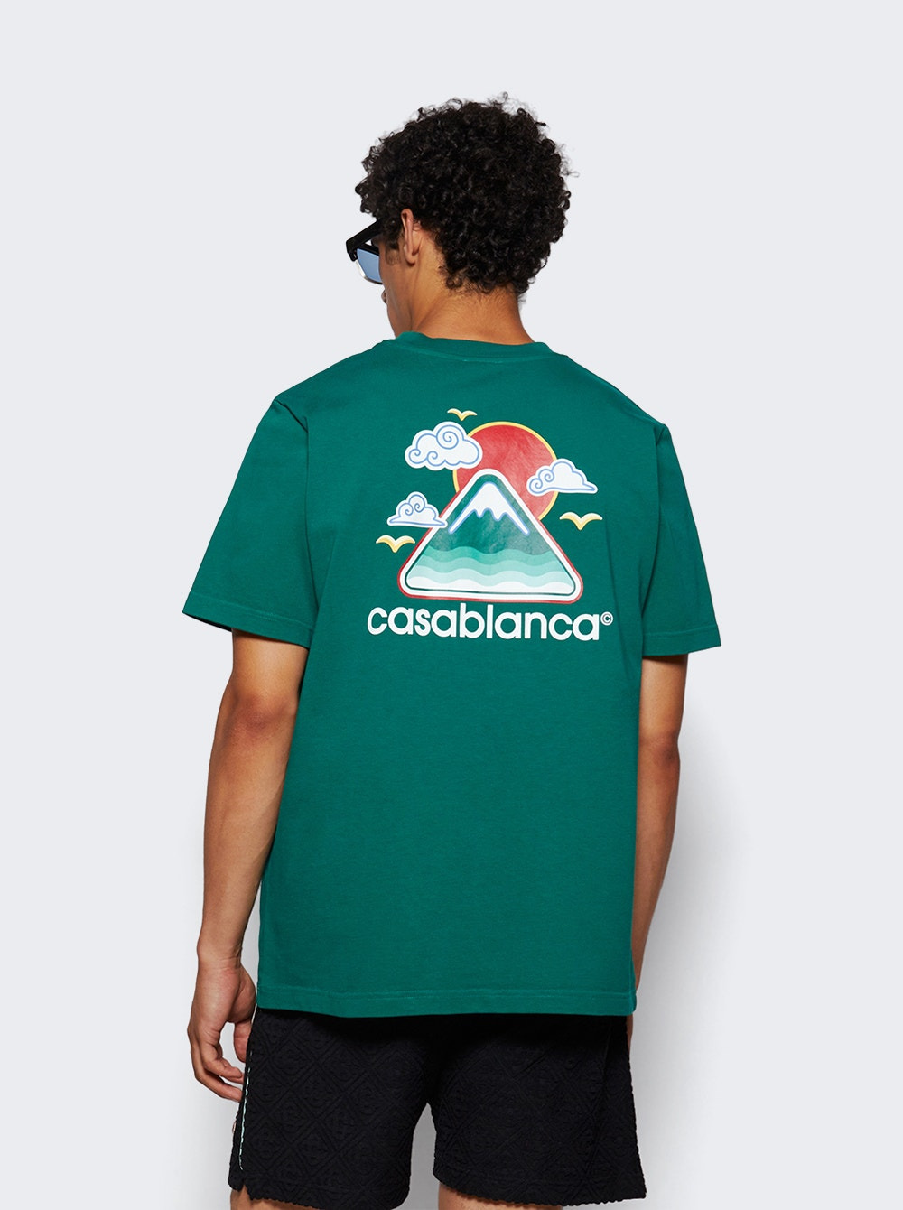 Montagne Ondulee Screen Printed Tee Green - 4