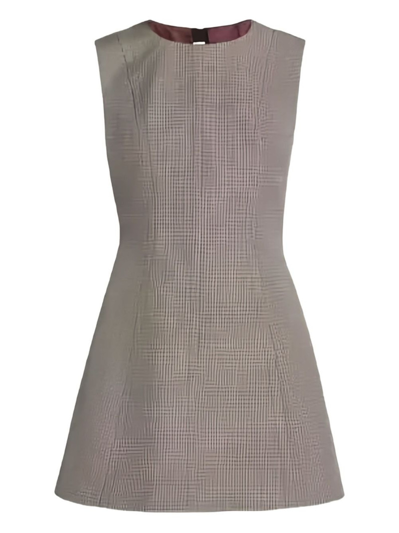 houndstooth-pattern flared mini dress 1