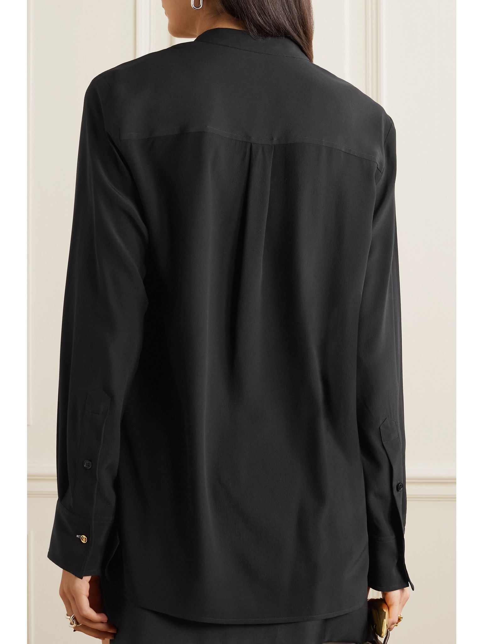 + NET SUSTAIN Eva silk crepe de chine blouse Black - 4