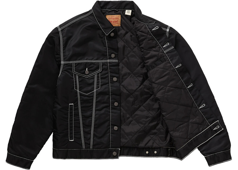 Supreme Supreme Levi's Nylon Trucker Jacket Black outlook