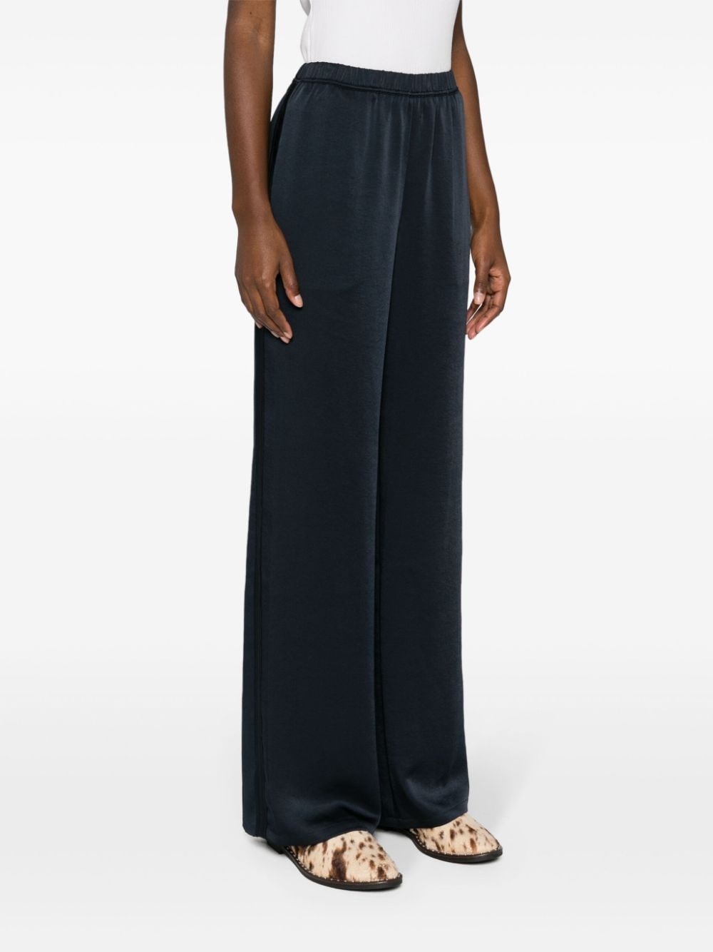 straight-leg satin trousers - 3