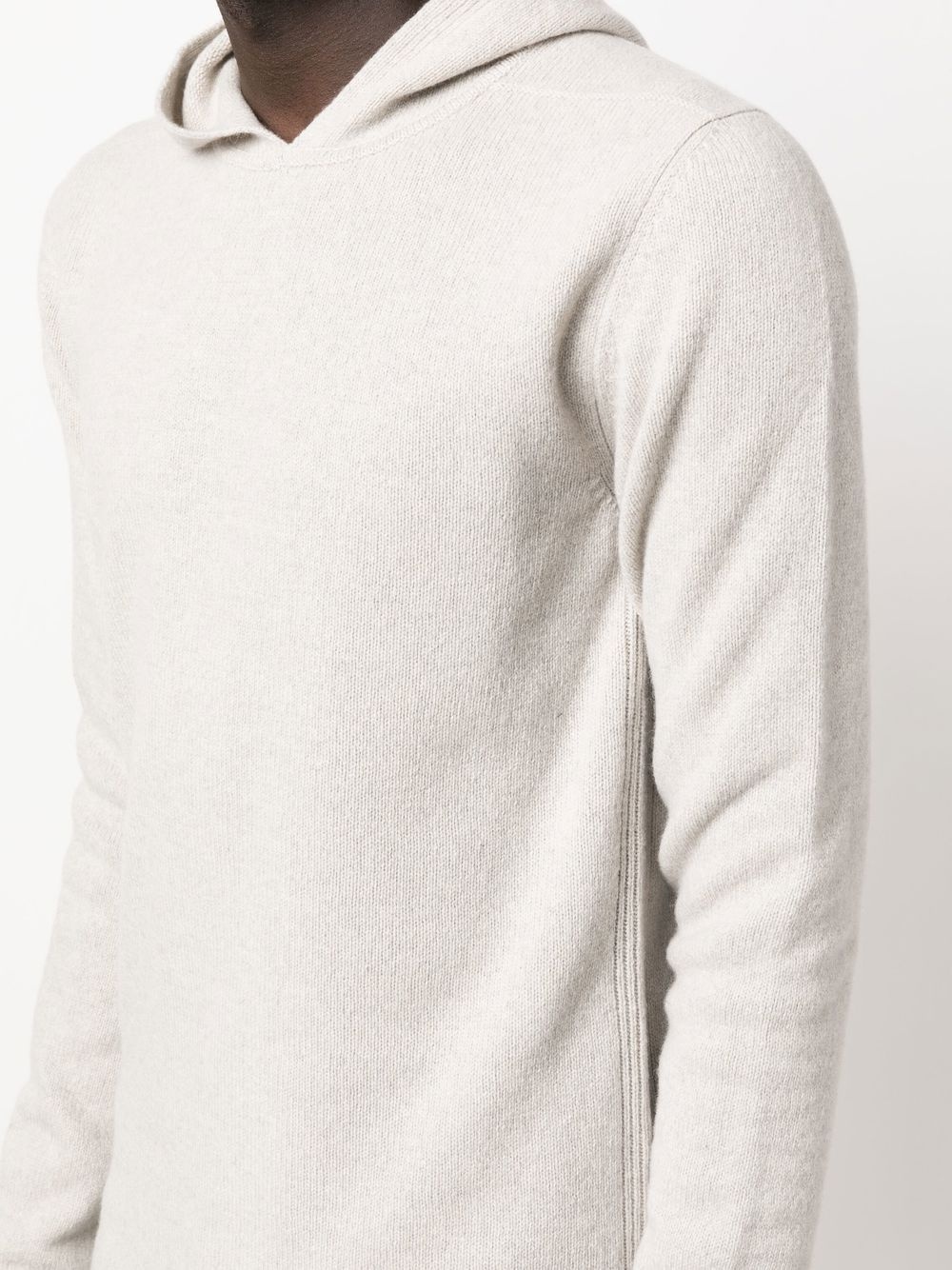 long-sleeve cashmere hoodie - 5