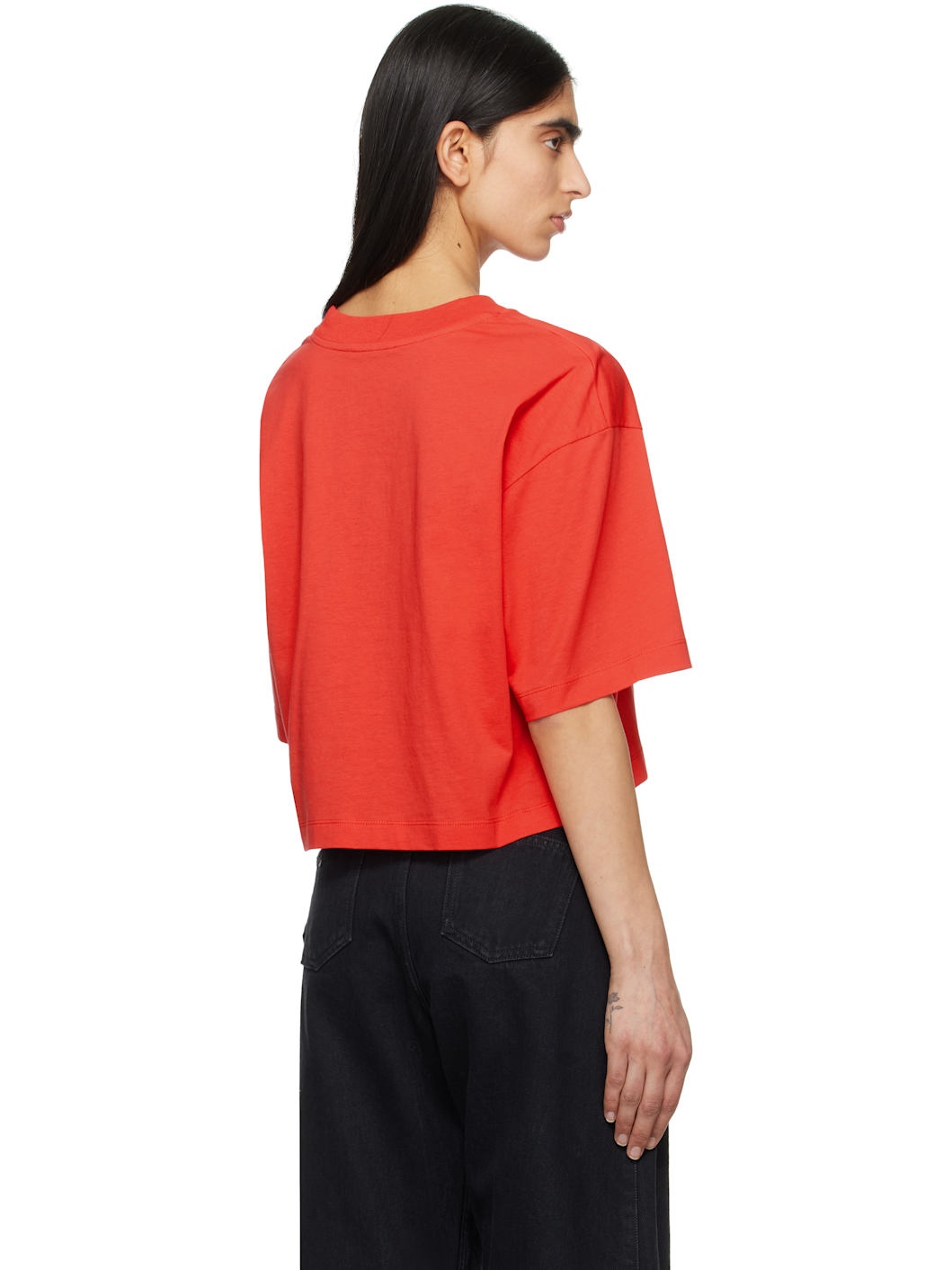 Red Boxy 'Marni' Scribbled Logo T-shirt - 3