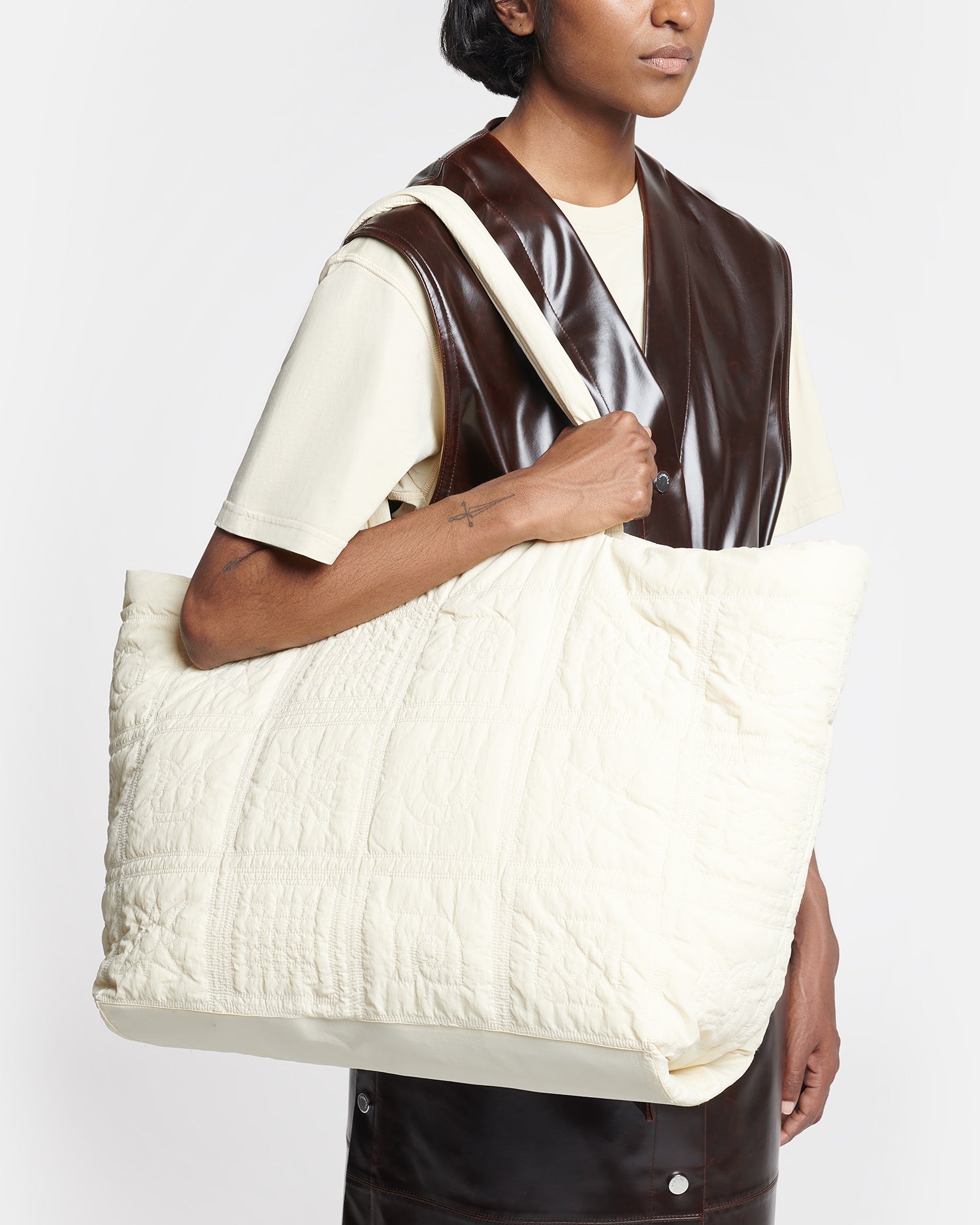 Quilted Tech-Poplin Tote - 7