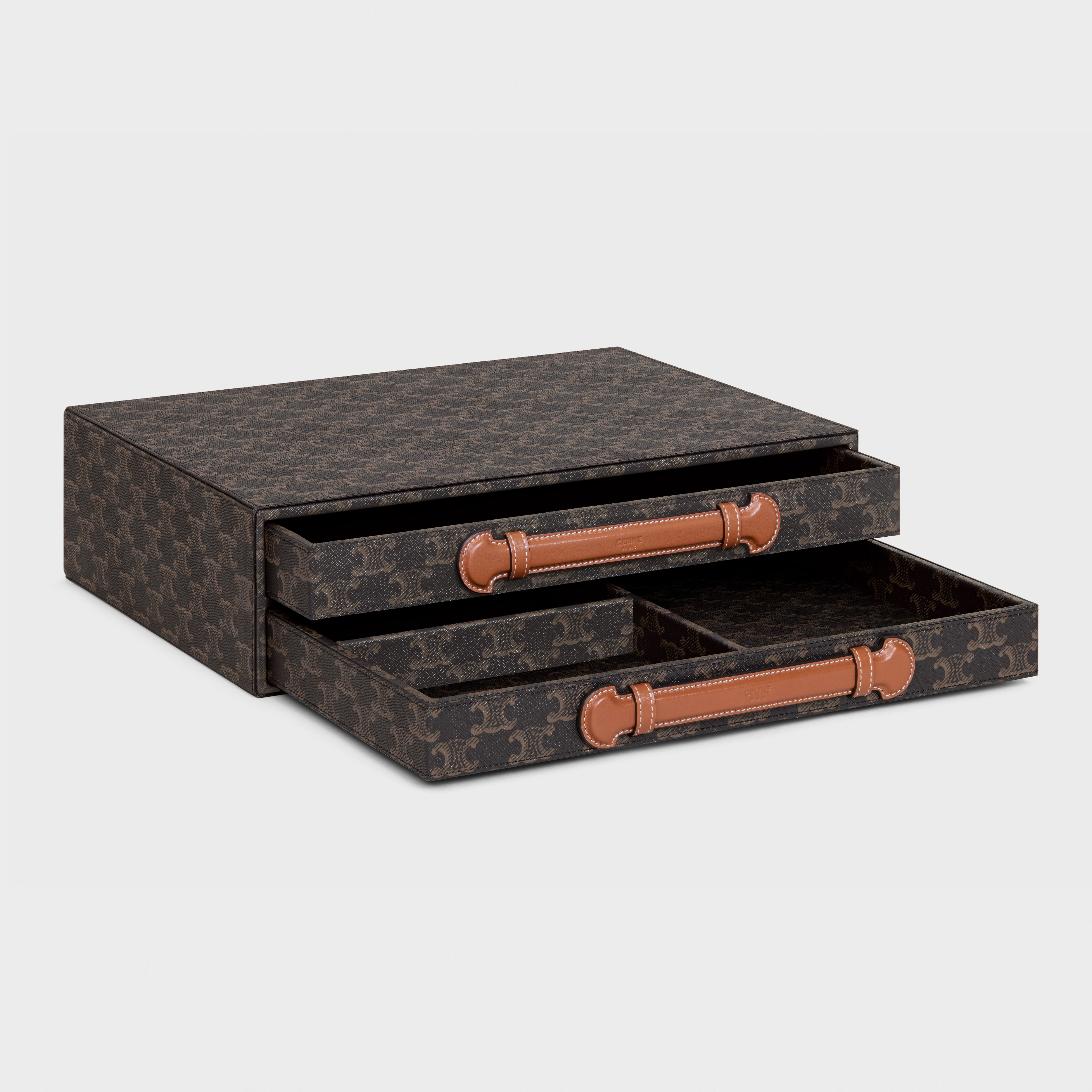 stationery case in triomphe canvas and calfskin - 2