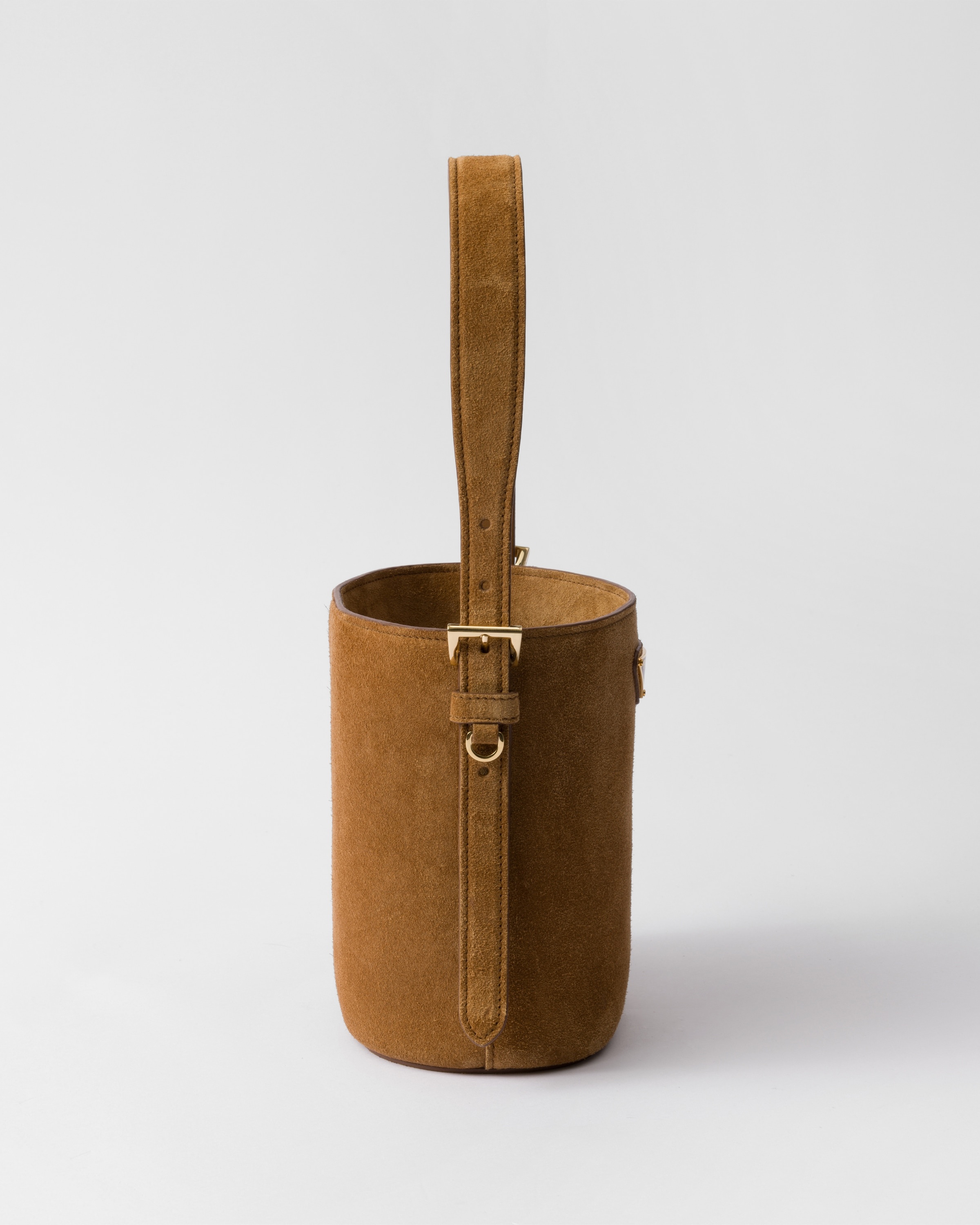 ショルダーバッグ・ポシェット PRADA SMALL BUCKET BAG IN SUEDE CACAO Cocoa Brown Small Prada Mariner suede bucket bag | PRADA