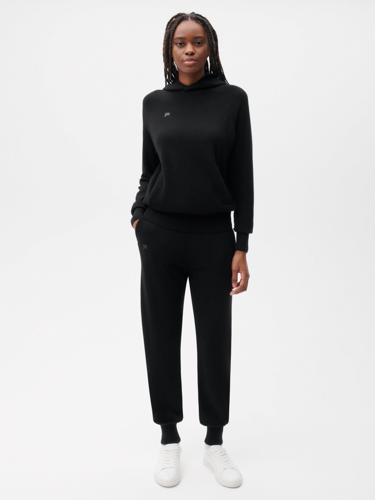 Archive Womens Recycled Cashmere Track Pants - Black - 2