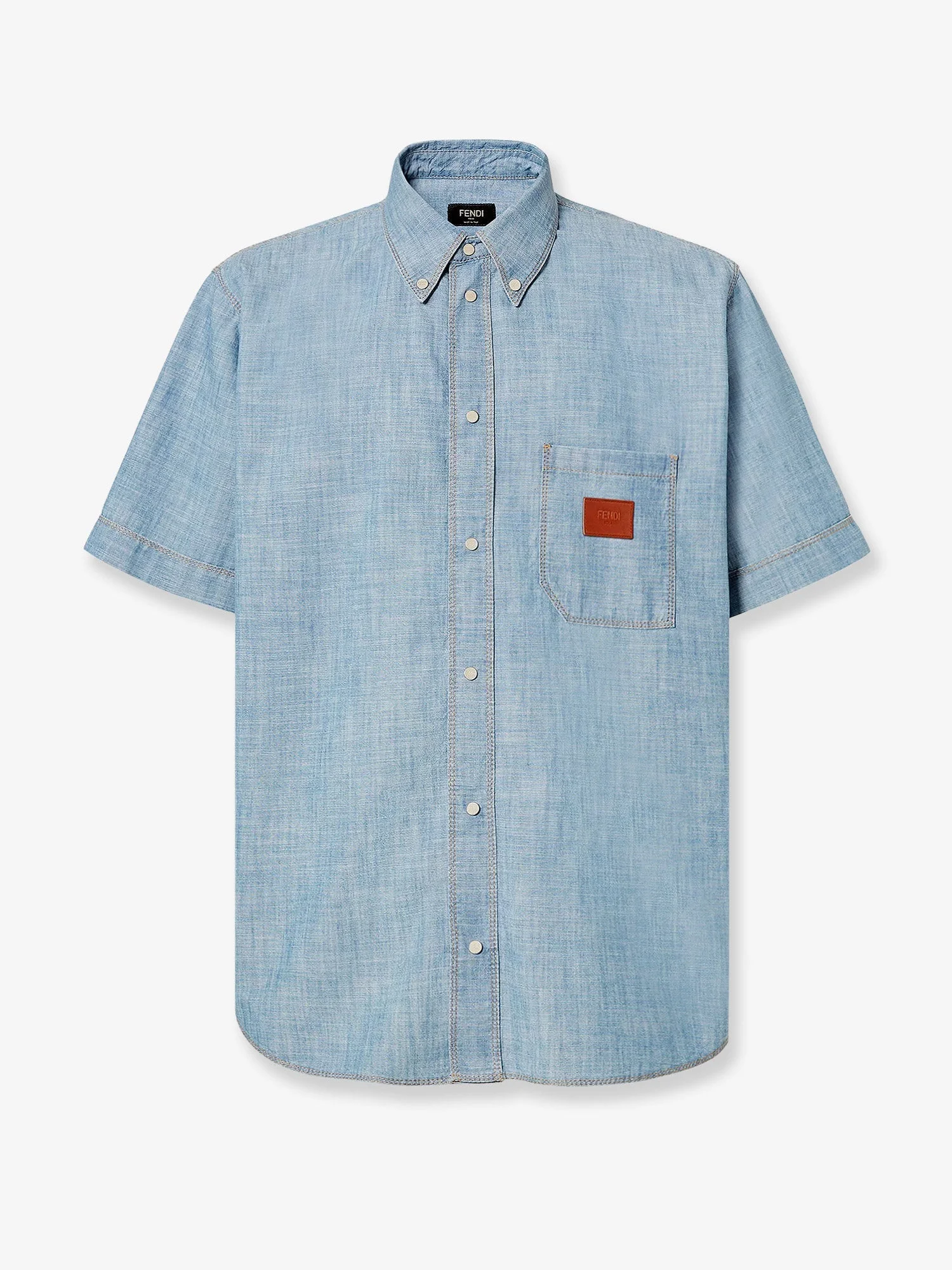 Fendi Cotton Shirt With Denim Effect - 1