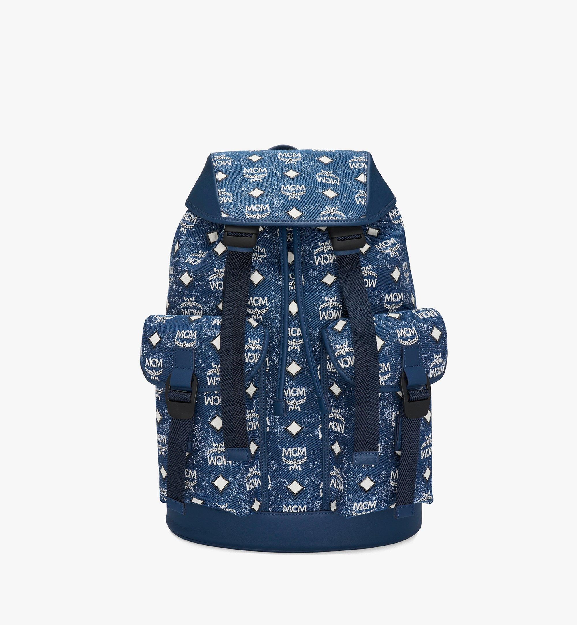 Brandenburg Backpack in Vintage Denim Jacquard - 1