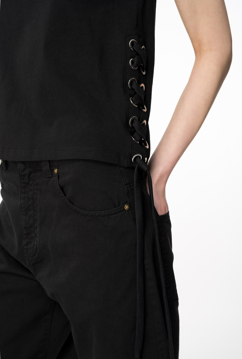 SLEEVELESS T-SHIRT WITH CRISS-CROSSING LACING 5