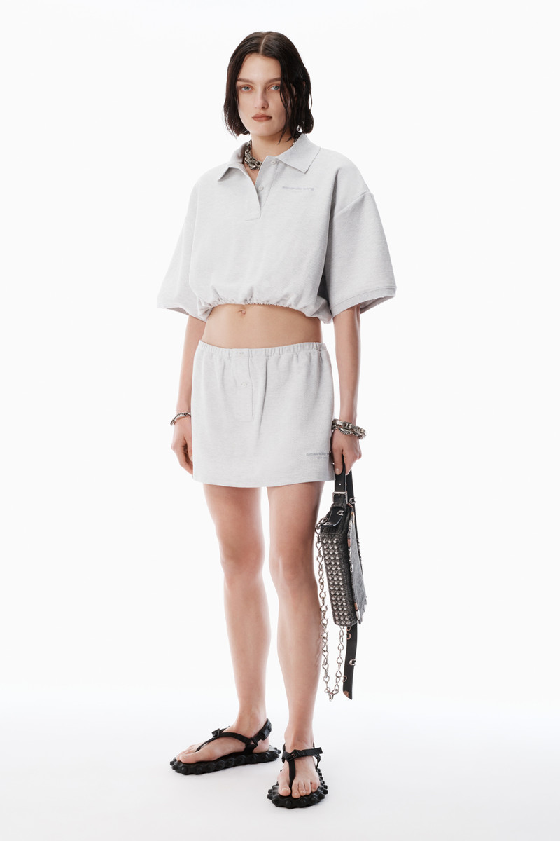 Alexander Wang light grey deconstructed miniskirt outlook