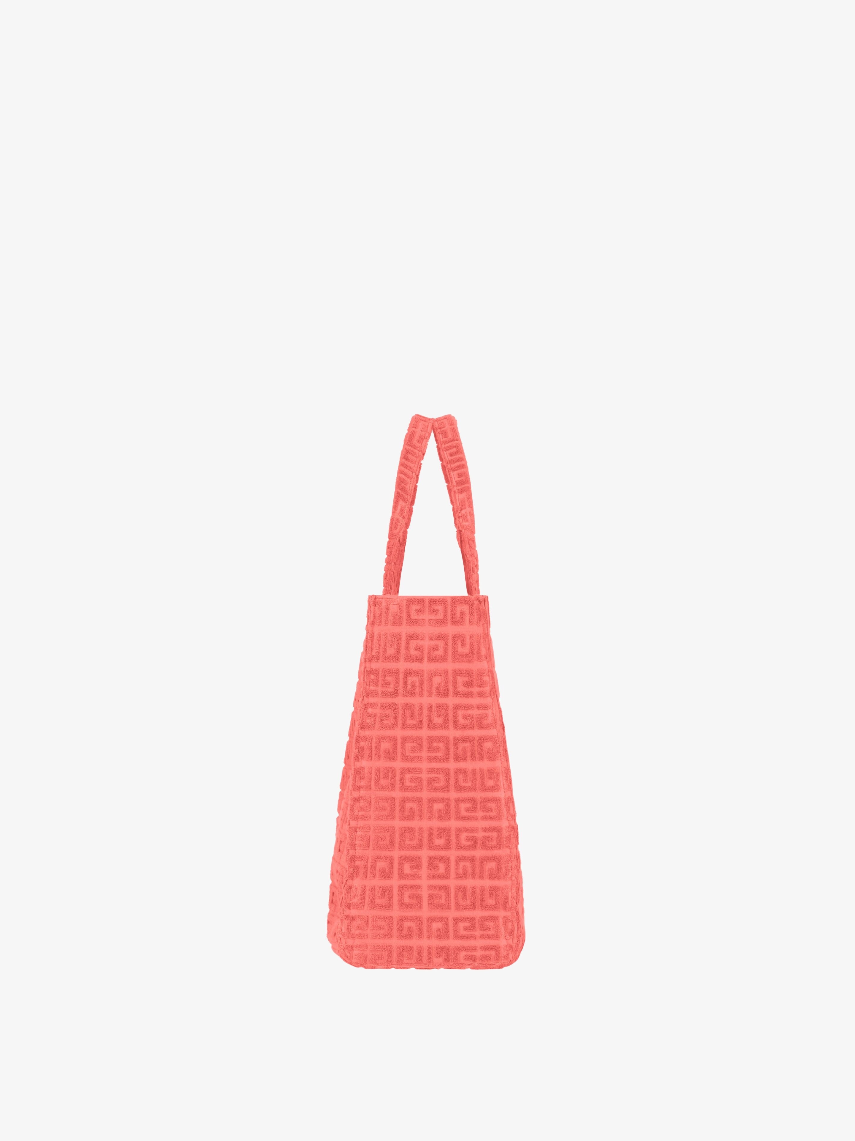 GIVENCHY 4Gモノグラム コットンテリー ミディアムGトートバッグ Givenchy MEDIUM G-TOTE BAG IN 4G COTTON TOWELLING | REVERSIBLE