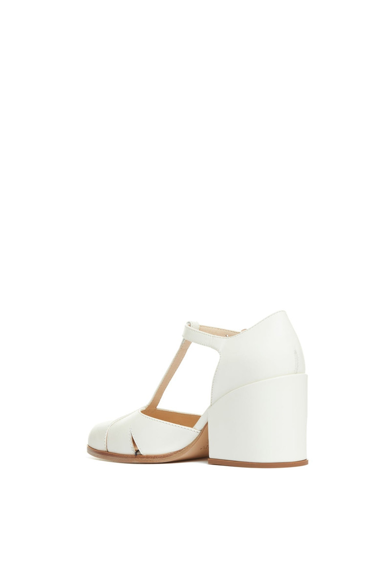 GABRIELA HEARST Hawes T-Strap Heel in Cream Leather outlook