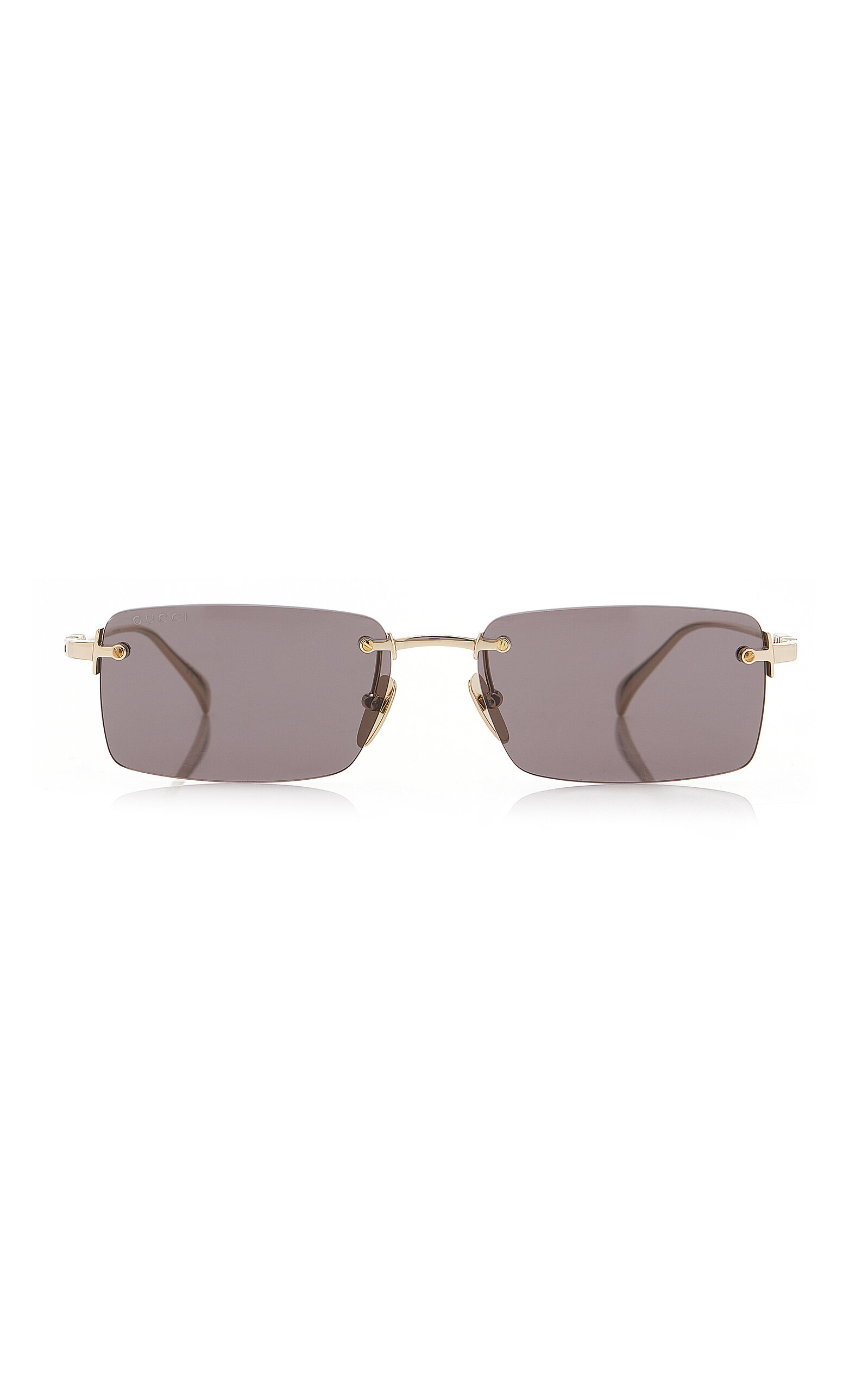 Square-Frame Metal Sunglasses grey - 1