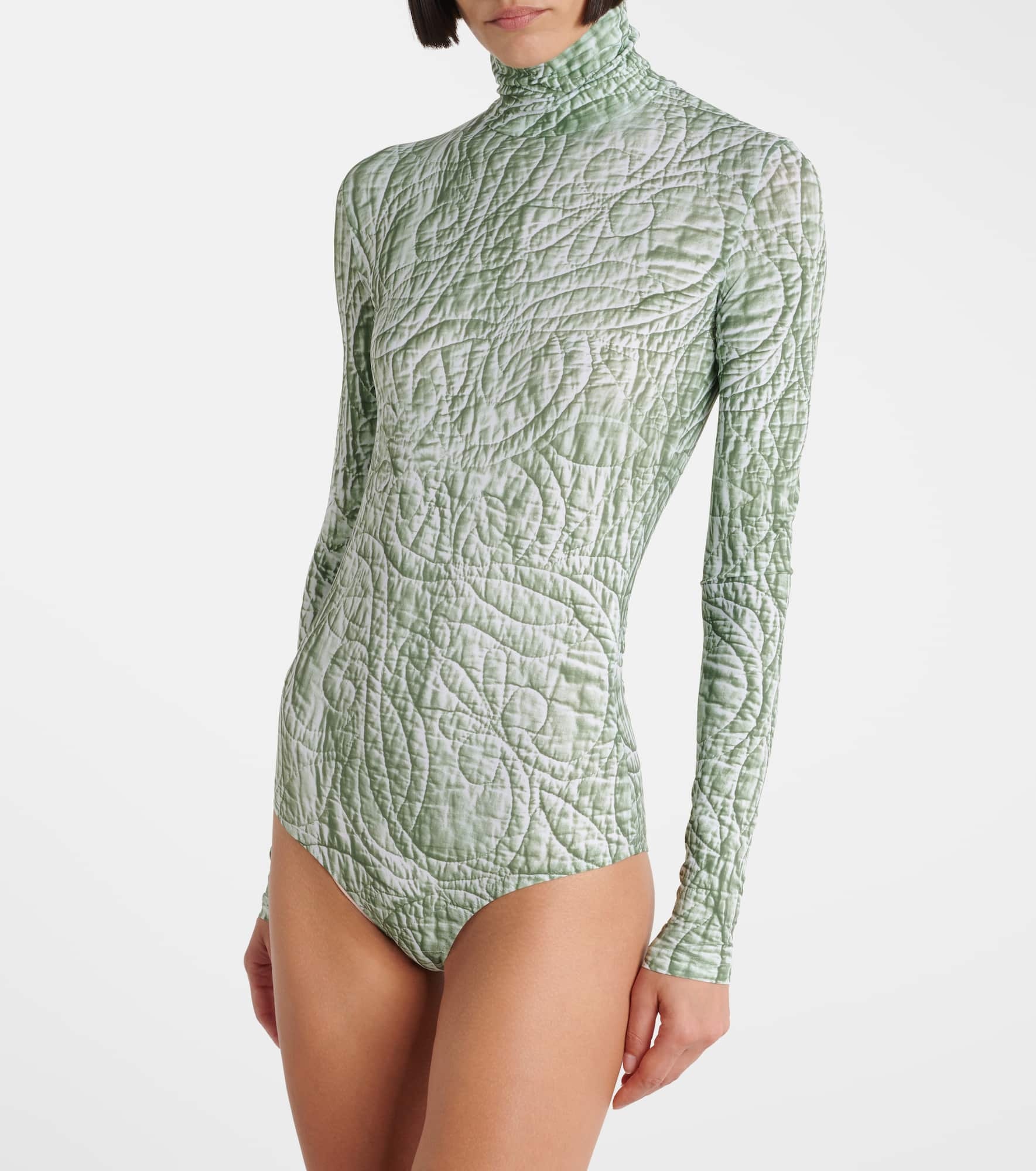Printed jersey bodysuit - 5