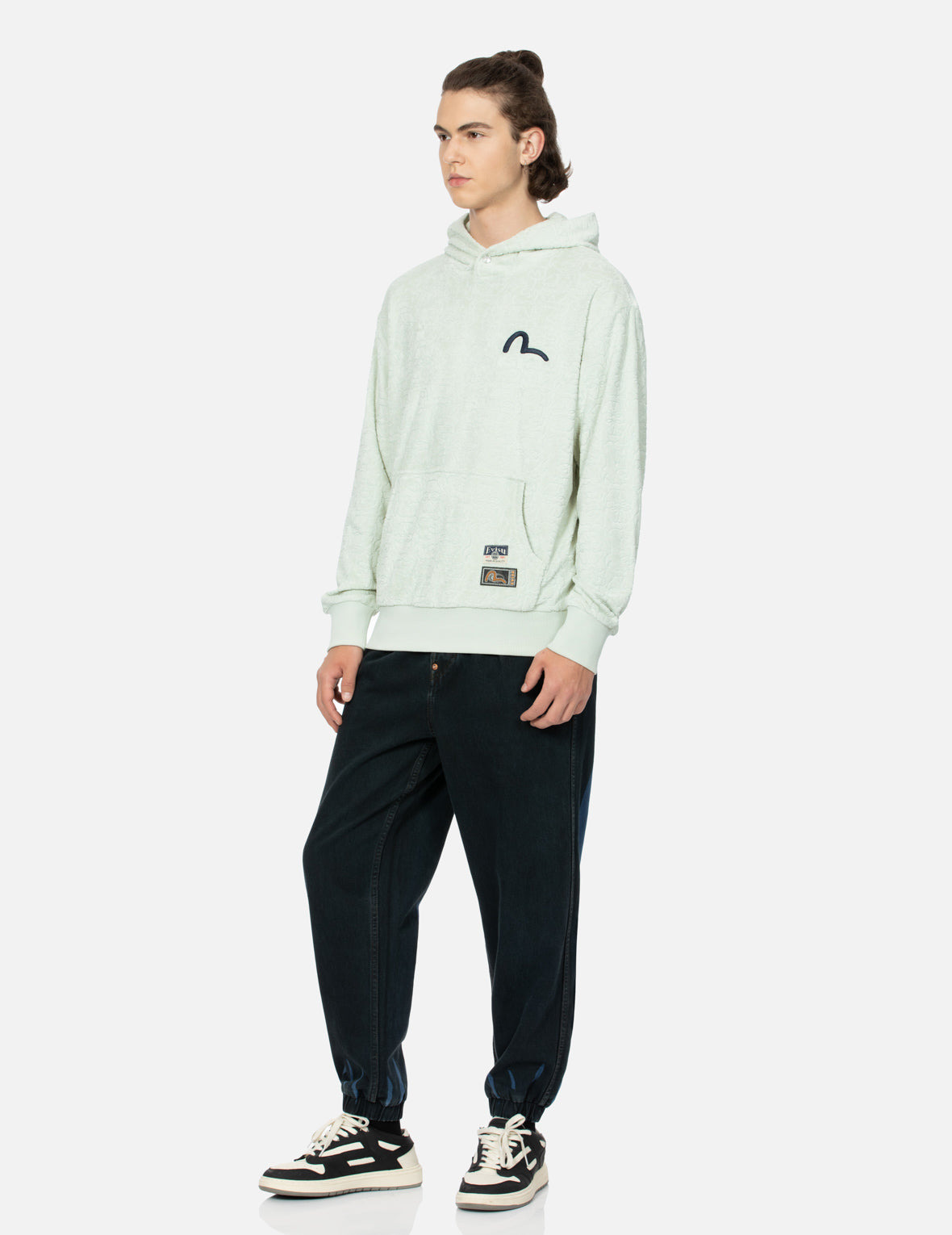 OVERDYE DAICOCK WIDE-LEG DENIM JOGGERS - 4