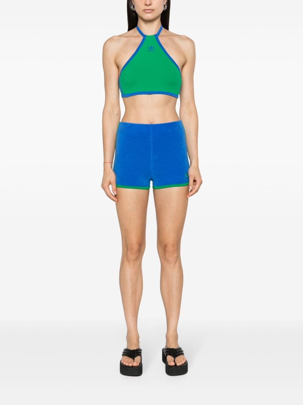trefoil-logo terry-cloth shorts - 2