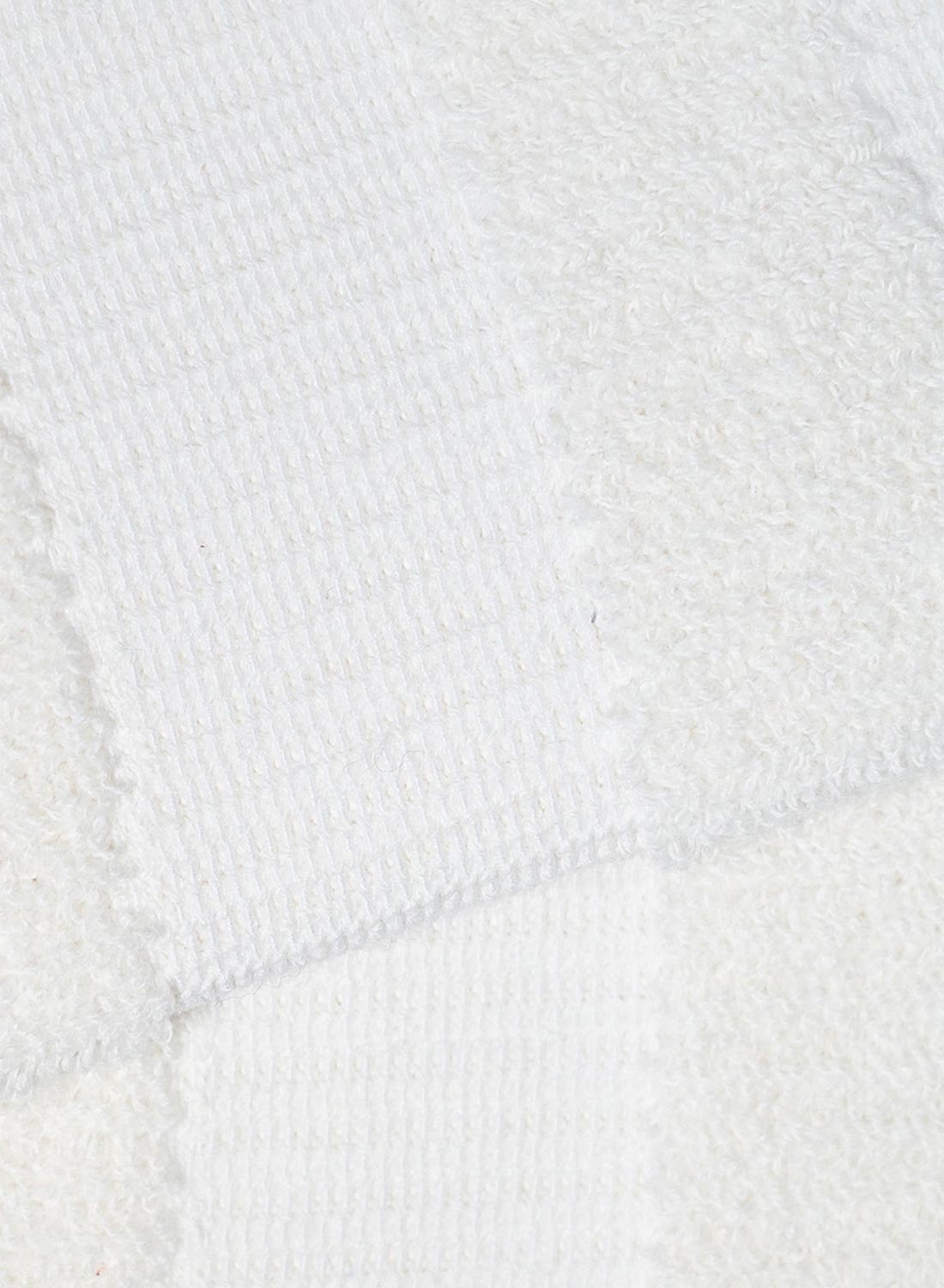 Kinari Tokyo Cotton Face Pile Crew Sock in Off White - 2
