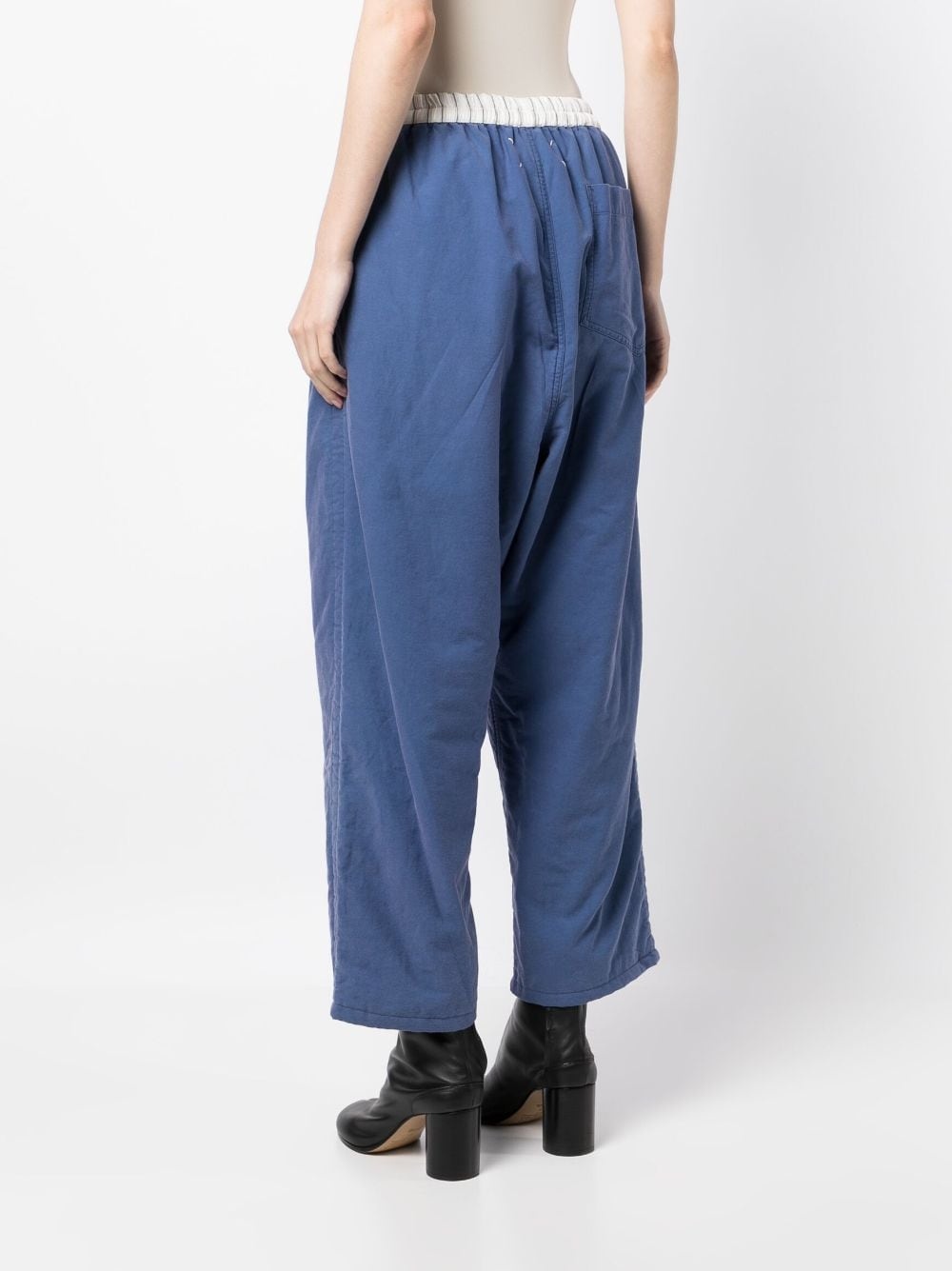drop crotch cropped trousers - 4