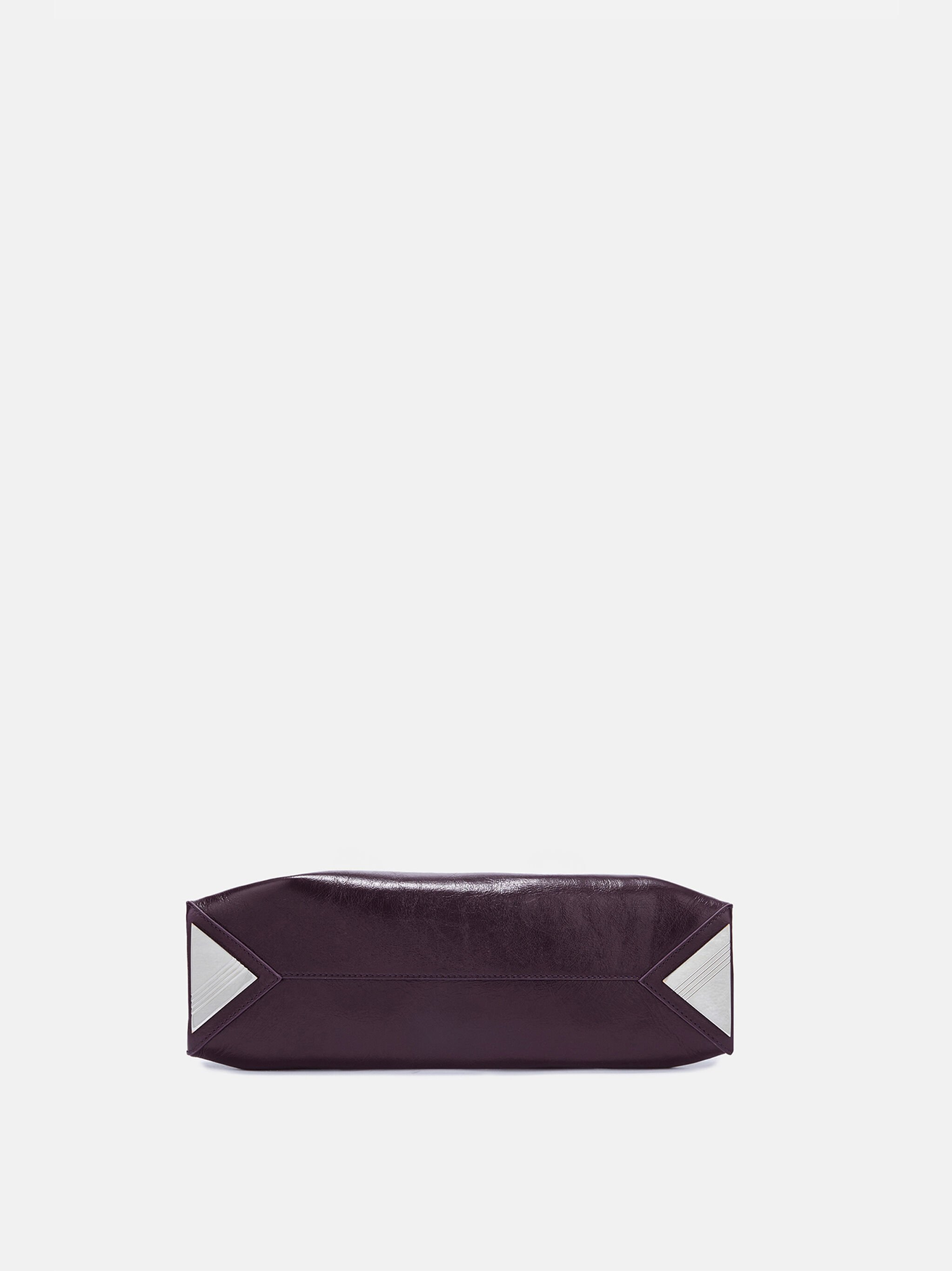 ''LA PASSEGGIATA SMALL'' DARK VIOLET TOP HANDLE - 5