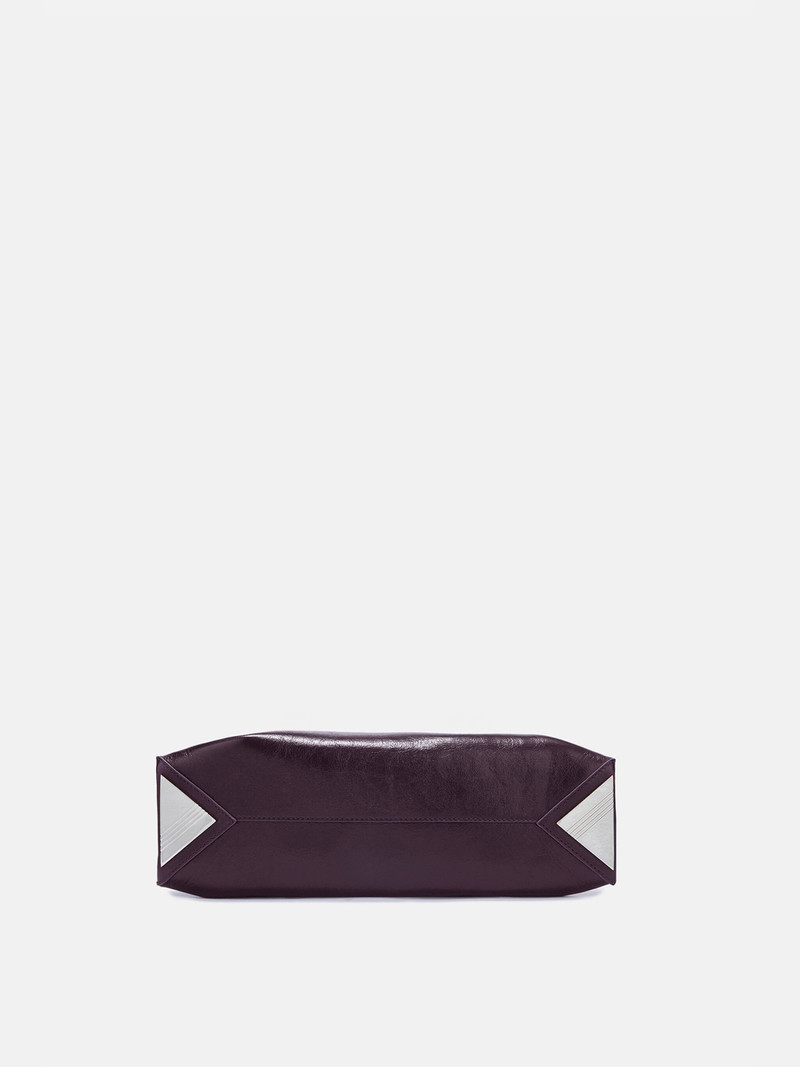 THE ATTICO ''LA PASSEGGIATA SMALL'' DARK VIOLET TOP HANDLE outlook