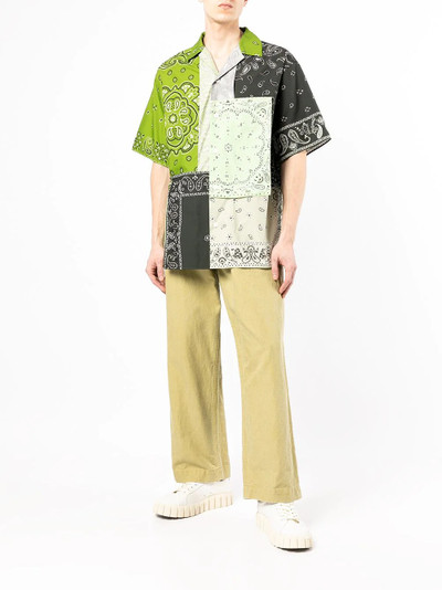 KENZO banadana-patchwork shortsleeved shirt outlook