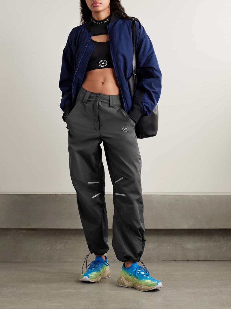 adidas TrueCasuals recycled-shell barrel-leg track pants Black outlook