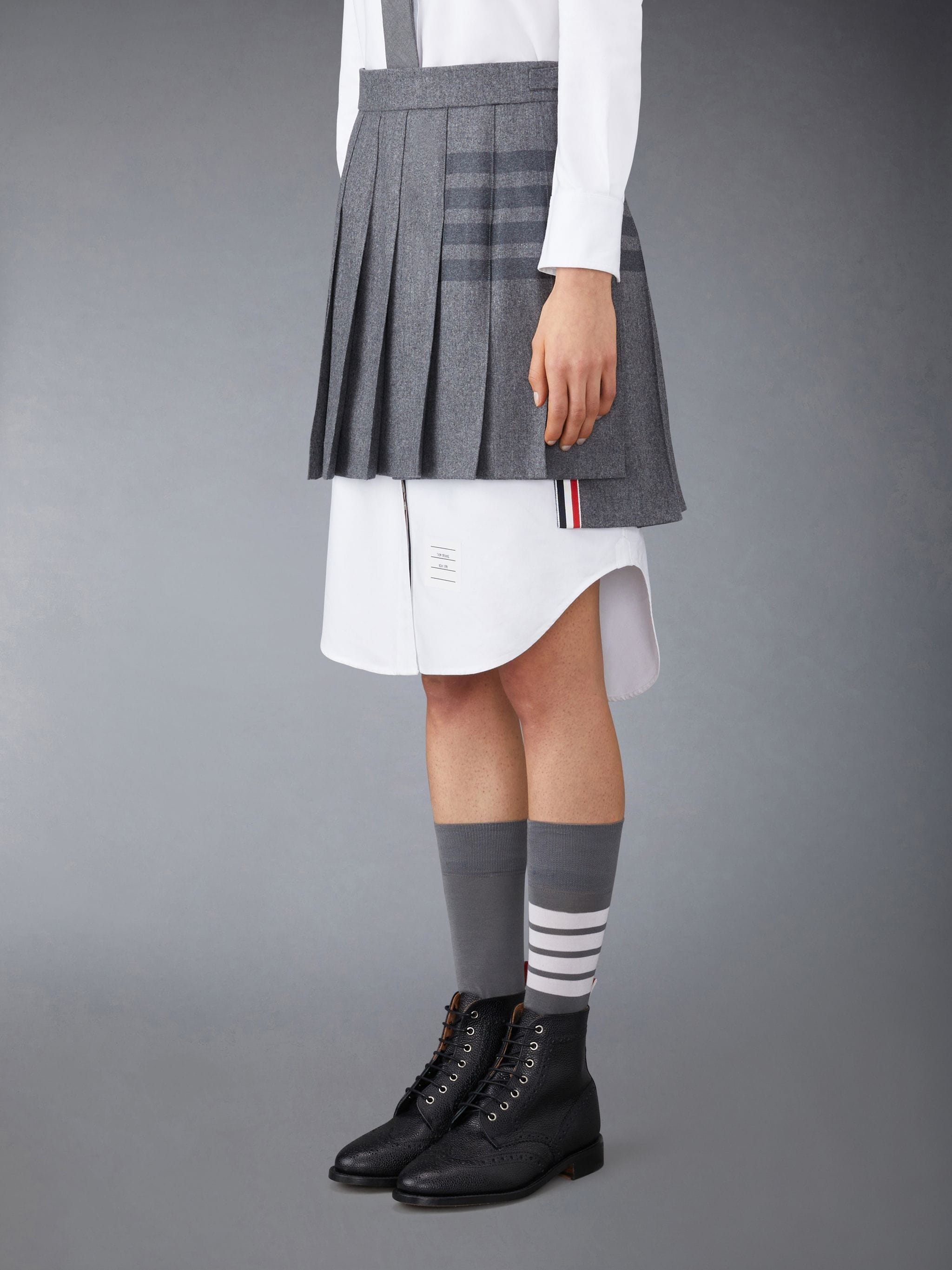 4-Bar stripe pleated skirt - 2
