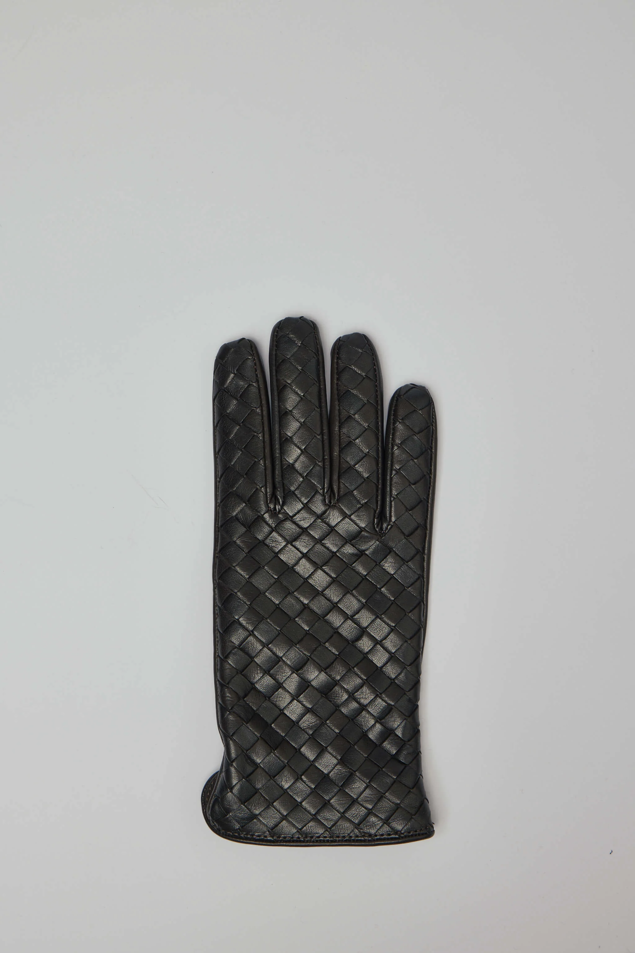 Intrecciato Leather Gloves Fondant - 1