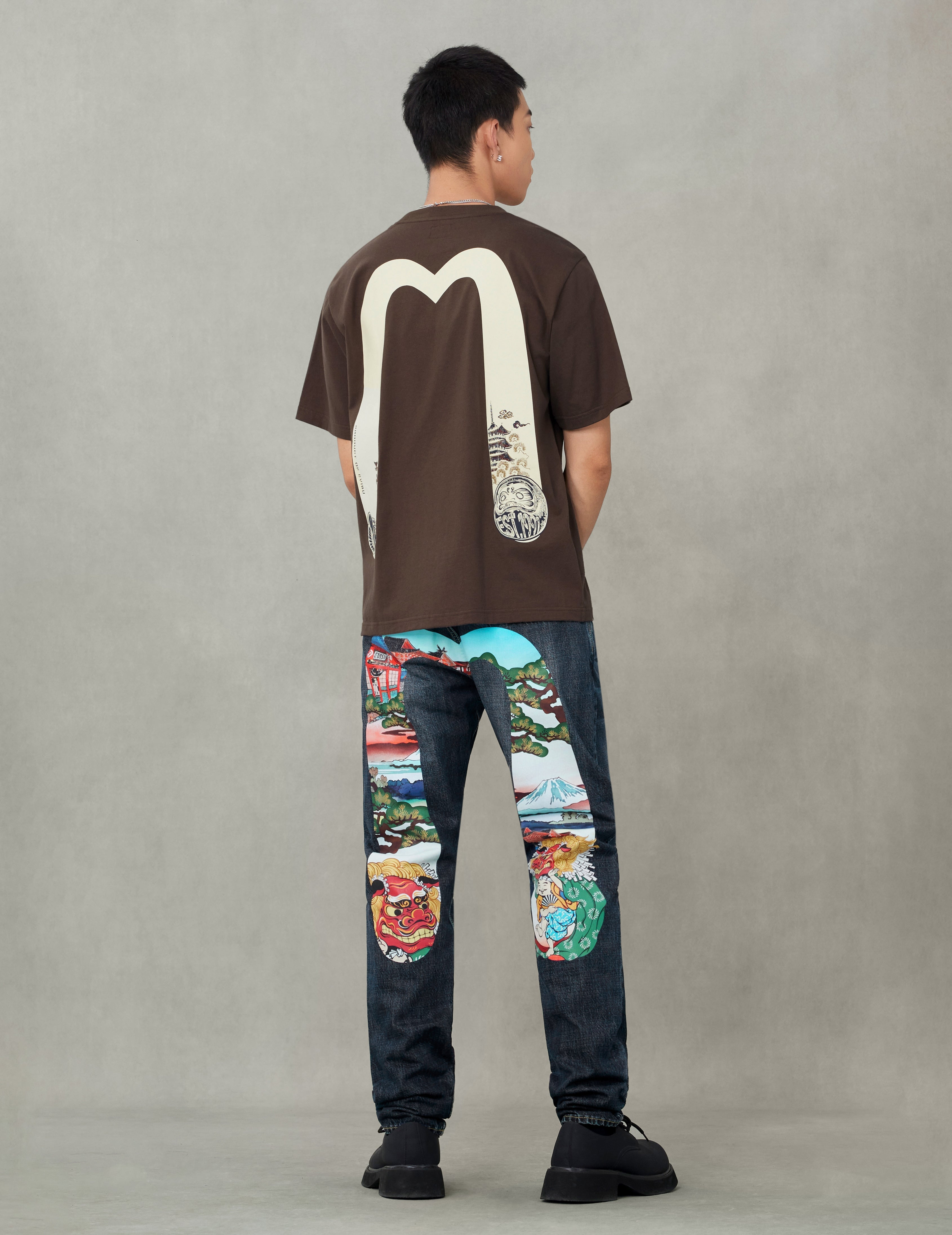 Godhead Lion Dance Daicock Print Taper Fit Jeans - 6