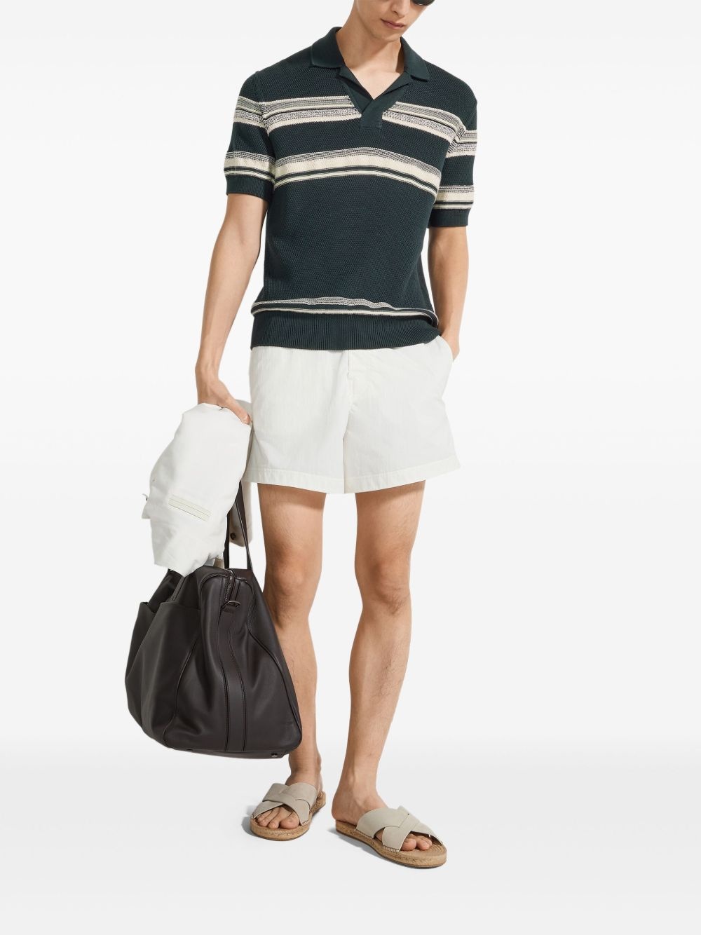 striped polo shirt - 5