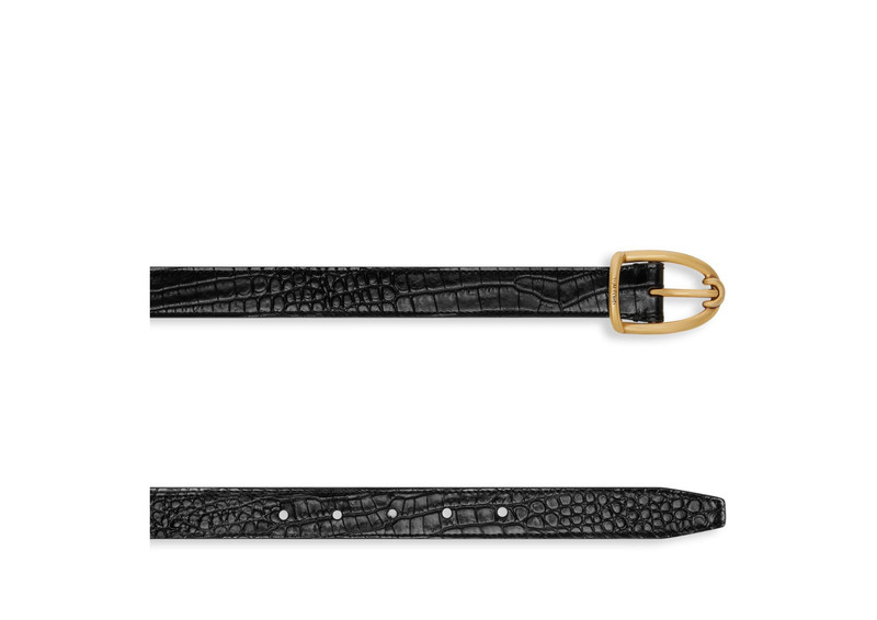 TOM FORD PRINTED ALLIGATOR ANGLED BUCKLE BELT outlook