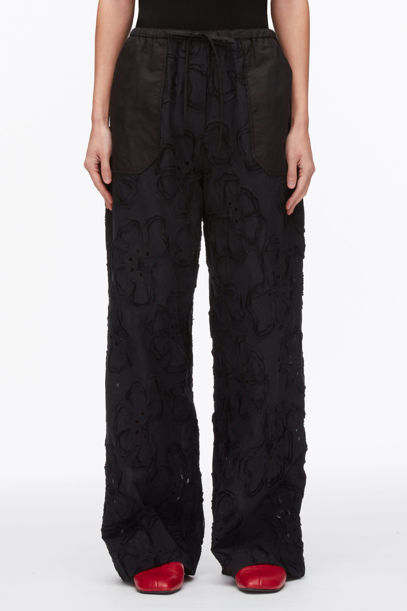 Embroidered Straight Leg Pull On Pants 3