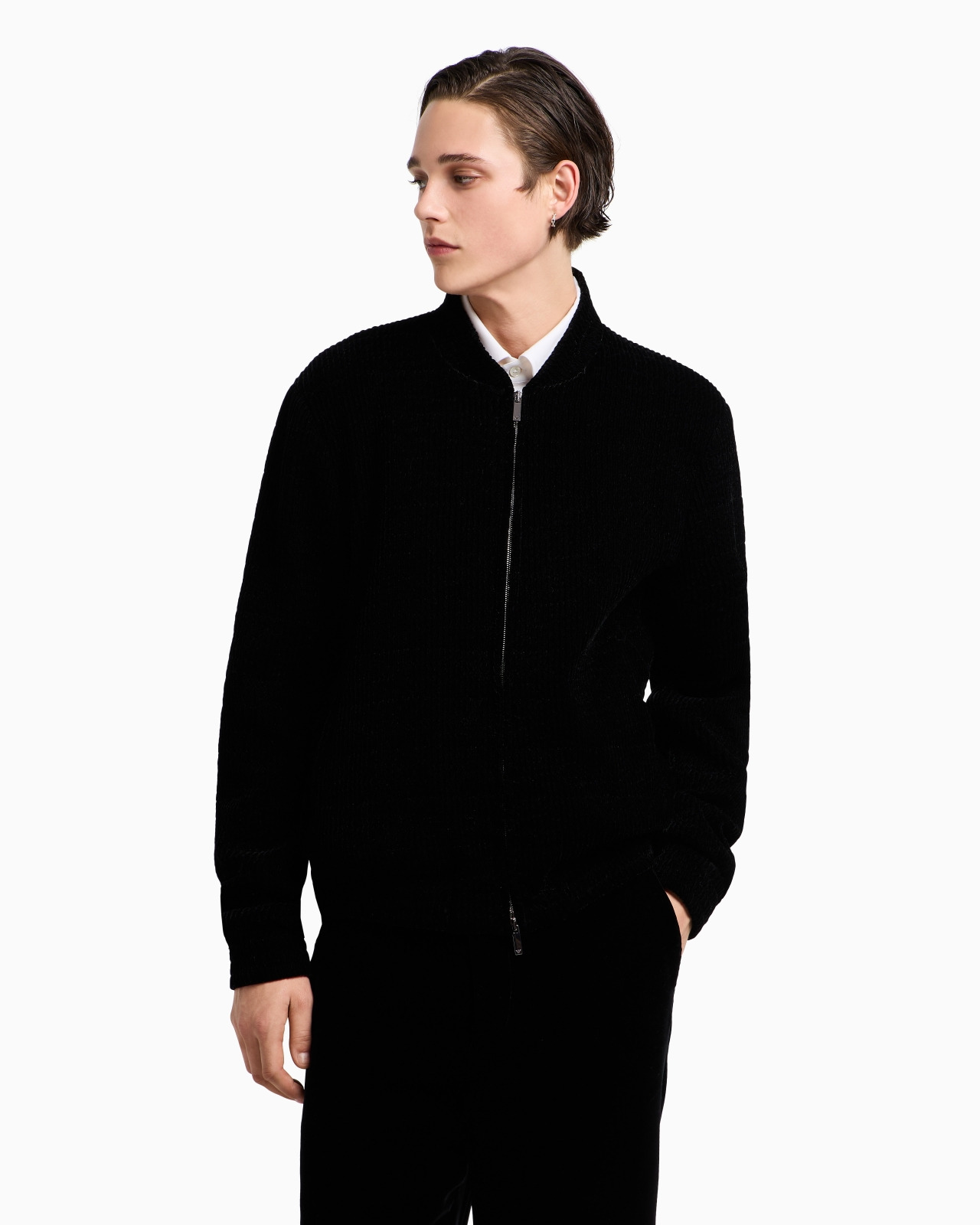 ICON QUILTED STRETCH VELVET BLOUSON - 4