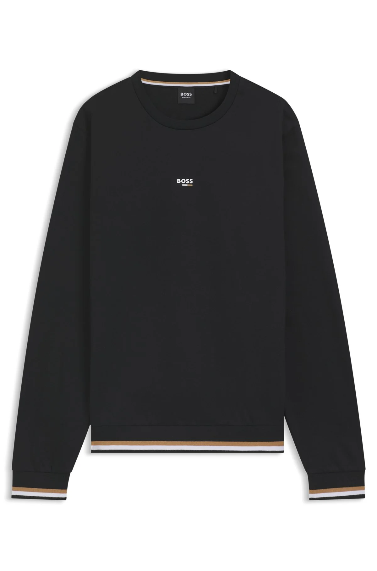 COTTON-TERRY SWEATSHIRT WITH LOGO AND SIGNATURE STRIPES - 1