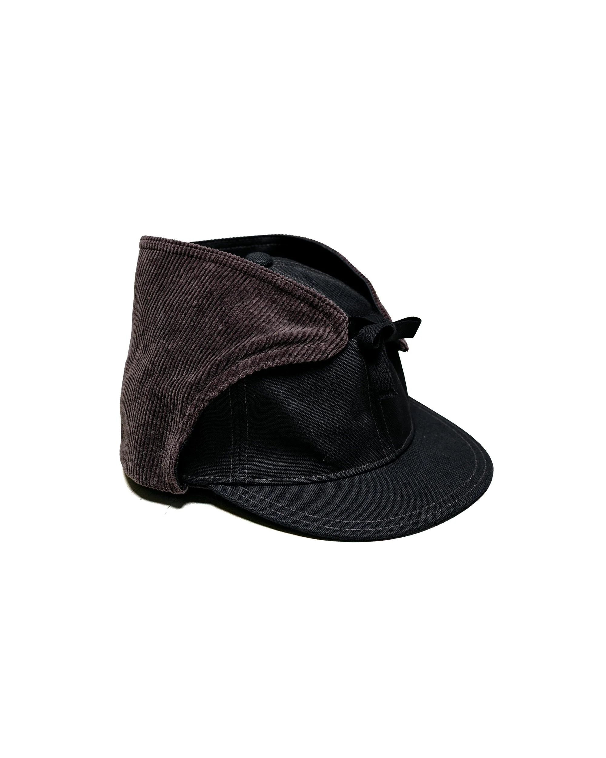 BA25103 Buco Cotton Canvas Windproof Riding Cap Black - 1