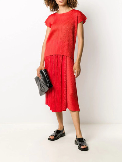 Pleats Please Issey Miyake asymmetric pleats skirt outlook