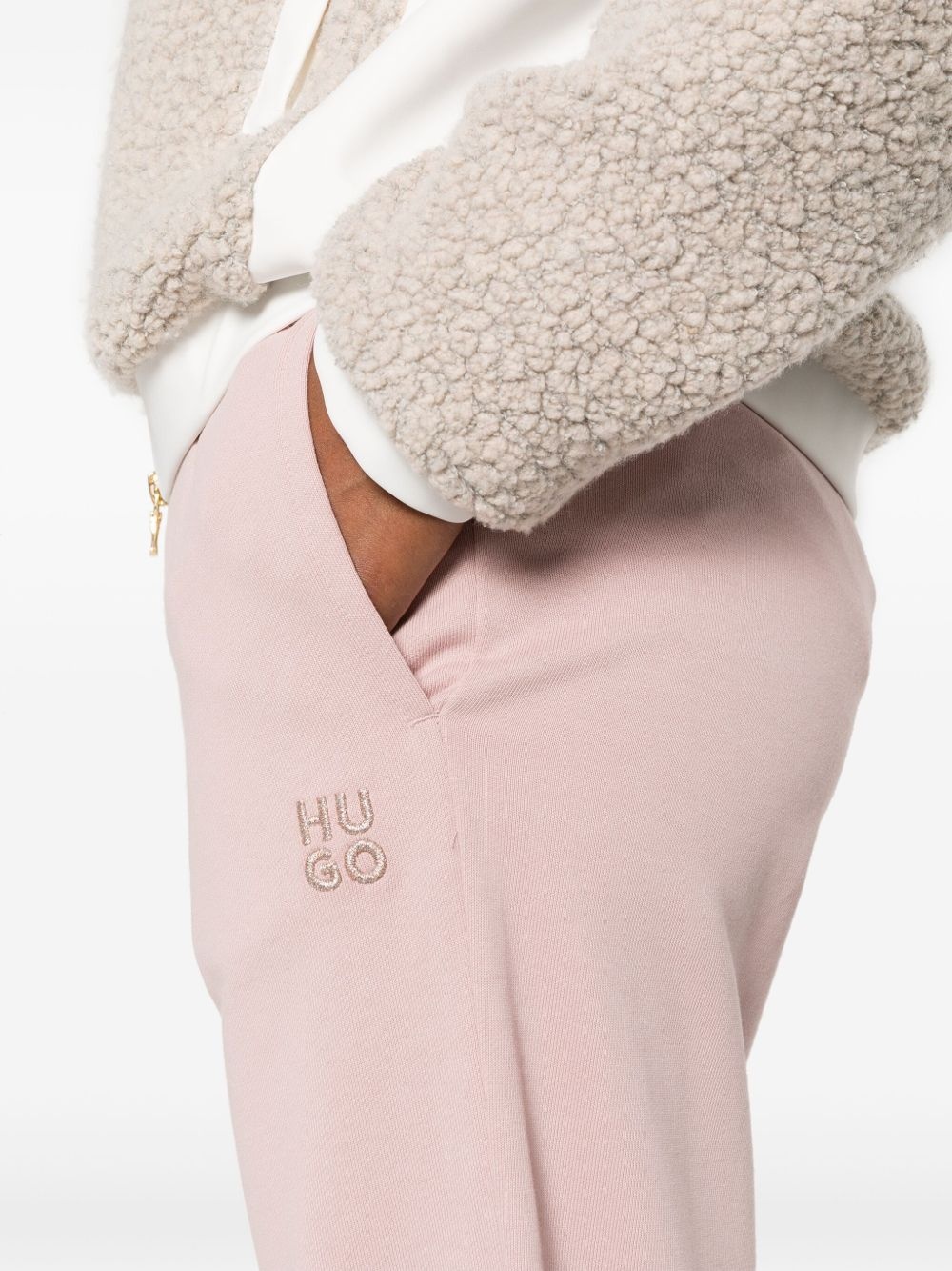 logo-embroidered track trousers - 5