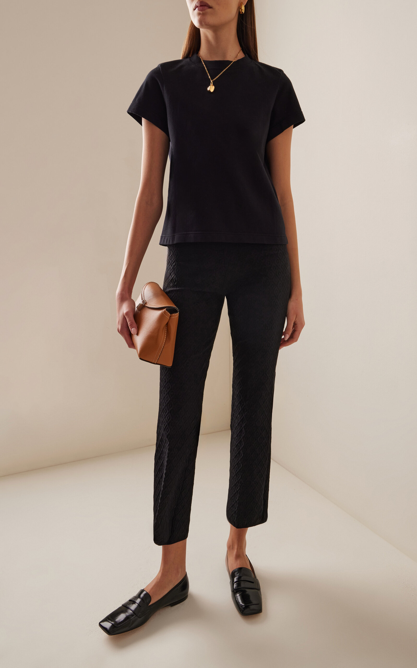 Kickit Flared Diamond-Jacquard Knit Pants black - 2