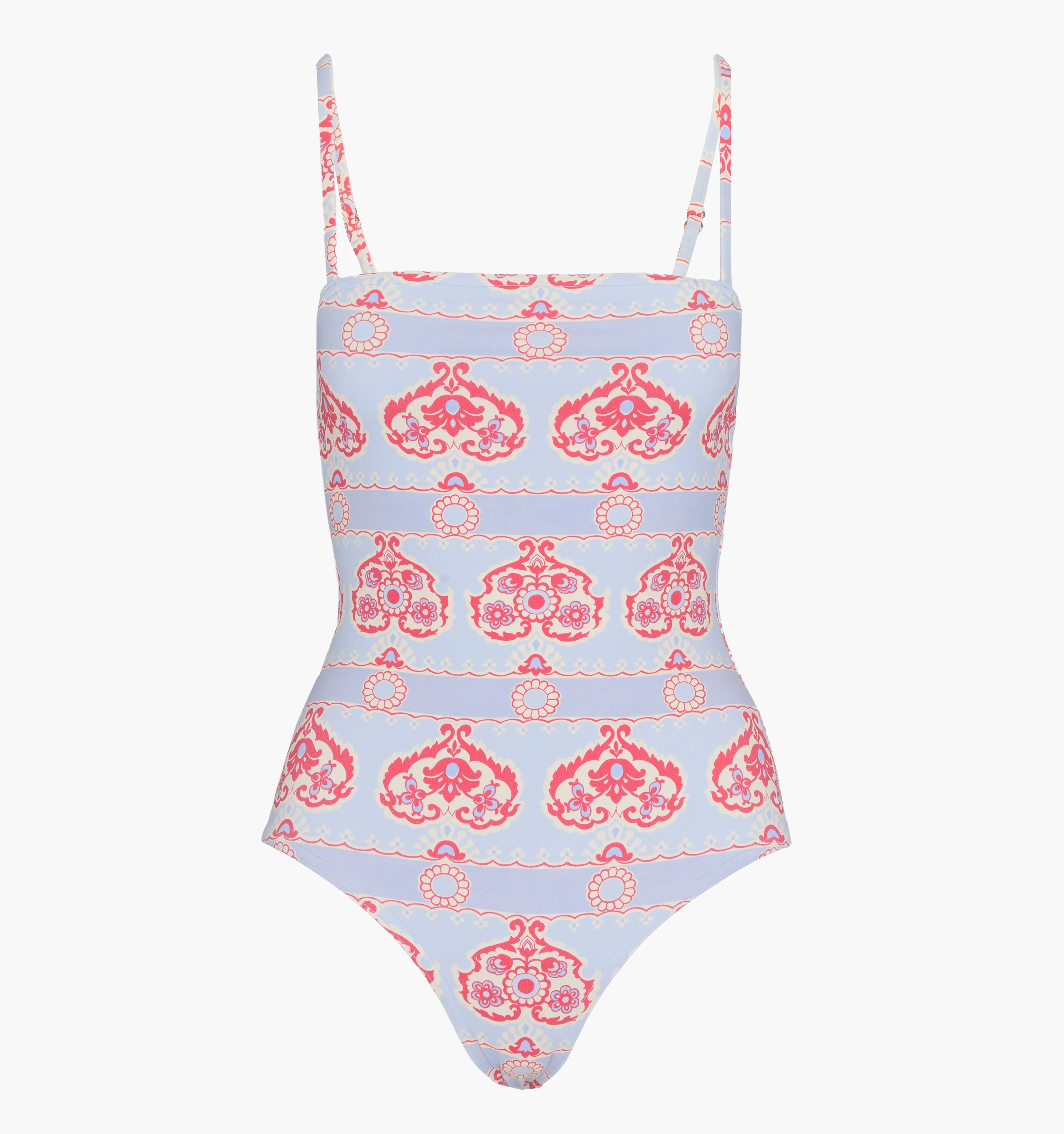 The Giana One Piece - Poppy Damask Stripe - 1
