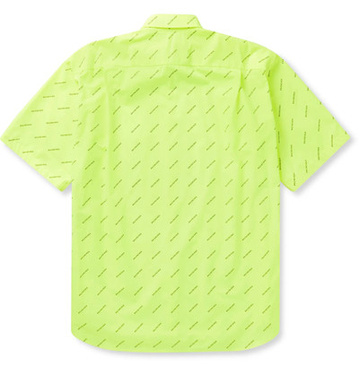 BALENCIAGA Oversized Logo-Print Cotton-Poplin Shirt outlook